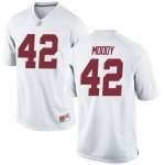 Men's Alabama Crimson Tide #42 Jaylen Moody White Game NCAA College Football Jersey 2403FKFZ8